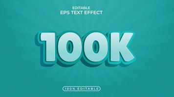 100k Editable 3d text effect Design vector