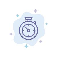 Compass Timer Time Hotel Blue Icon on Abstract Cloud Background vector