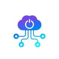 Edge computing technologies icon with a cloud vector