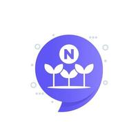 nitrogen fertilizer icon, vector design