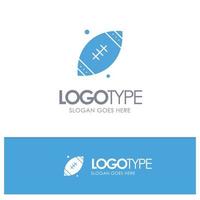 pelota rugby deportes irlanda azul sólido logotipo con lugar para eslogan vector