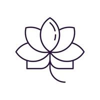 Chinese New Year concept. Vector line icon of Chinese water Lily or lotus. Editable stroke drawn with thin line. Sign and symbol perfect for internet stores, shops, books, web sites, apps