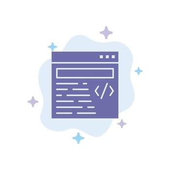 Web Design Text Blue Icon on Abstract Cloud Background vector