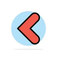 Arrow Back Backward Left Abstract Circle Background Flat color Icon vector