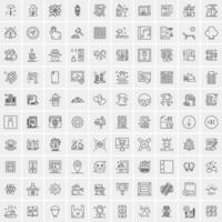 100 iconos de negocios para web y material impreso vector