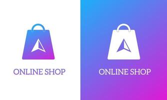 Illustration vector graphic of template logo bag online shop