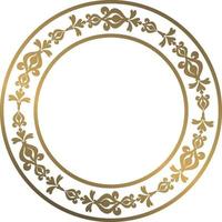 ilustración de círculo de marco de oro de lujo 3 vector