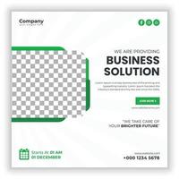 Corporate business solution Social Media Post Template design vector