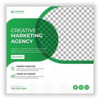 Corporate business agency for digital marketing and business sale promo social media post template vector