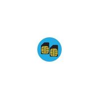 Card, gsm, mobile, phone, sim card, sim card, telephone logo template vector icon illustration