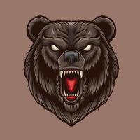 Vector illustration of bear head