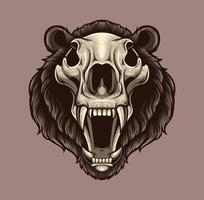 ilustración vectorial de cabeza de oso vector