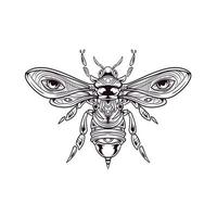 ilustración vectorial de ornamento de abeja vector