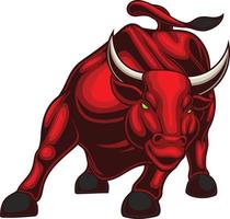 Vector illustration of bull pose