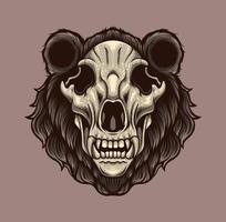 ilustración vectorial de cabeza de oso vector