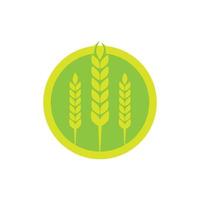 diseño de logotipo de vector de agricultura y agricultura de trigo