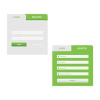 Login screen and Sign In form template for mobile app or website design vector