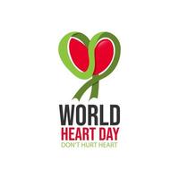 Creative concept of world heart day ribbon vector image