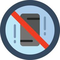 Avoid Distractions Mobile Off Phone  Flat Color Icon Vector icon banner Template