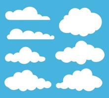 Set of vector Cloud Icons.