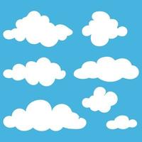 Set of vector Cloud Icons.