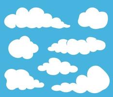 Set of vector Cloud Icons.