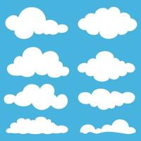 Set of vector Cloud Icons.