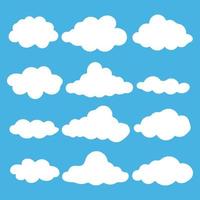 Set of vector Cloud Icons.