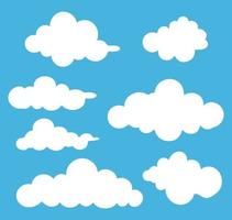 Set of vector Cloud Icons.