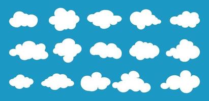 Set of vector Cloud Icons.