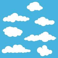 Set of vector Cloud Icons.