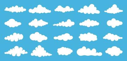 Set of vector Cloud Icons.