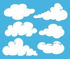 Set of vector Cloud Icons.