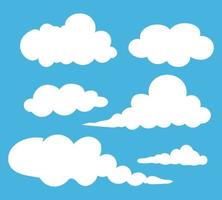 Set of vector Cloud Icons.