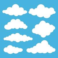 Set of vector Cloud Icons.