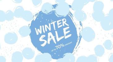 Winter sale. Hand drawn illustration. Vector banner.