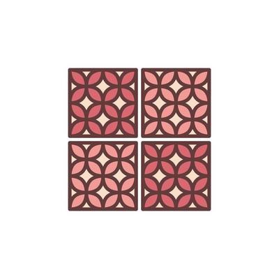 Ceramic Tiles vector concept red icon
