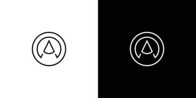 Modern and unique letter A initials logo design vector