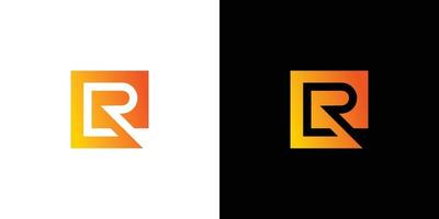 modern and colorful letter R initials logo design 2 vector