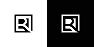 modern and unique letter R initials logo design vector