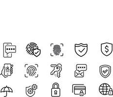 Authentication and identification line icon vector