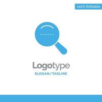 Magnifier Search Dote Blue Solid Logo Template Place for Tagline vector