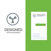 Biohazard Chemist Science Grey Logo Design and Business Card Template vector