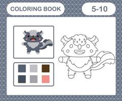 coloring page of cute skunk vector