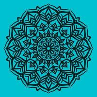 abstract mandala art with youth and soft color circular decoration for web or print vector design element