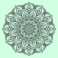 diseño de motivo circular de arte de mandala abstracto ornamento tradicional redondo para web o elemento de vector de impresión