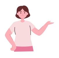 Confused woman Illustration vector