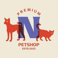 Alphabet N Petshop Logo vector