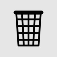 Recycle bin vector icon. Basket, garbage, trash, delete flat sign illustration.