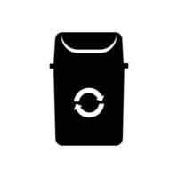 Plastic garbage icon illustration. Trash can, recycle bin, basket symbol vector design.